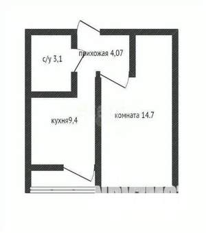 1-к квартира, вторичка, 33м2, 20/24 этаж