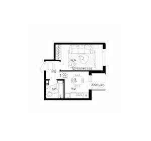 1-к квартира, вторичка, 34м2, 8/9 этаж