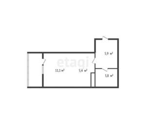 Студия квартира, вторичка, 26м2, 9/16 этаж