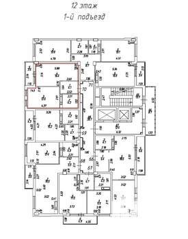 1-к квартира, вторичка, 38м2, 12/16 этаж