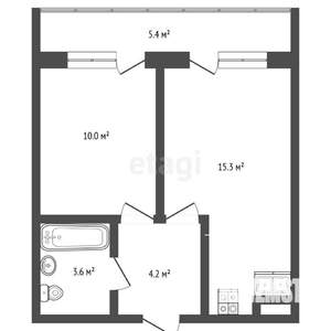 1-к квартира, вторичка, 32м2, 1/3 этаж