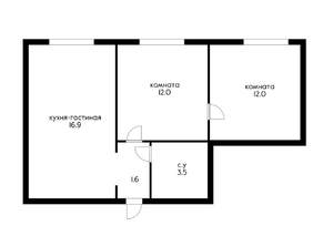2-к квартира, вторичка, 46м2, 5/9 этаж