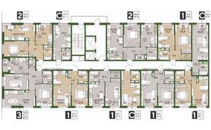3-к квартира, строящийся дом, 70м2, 14/16 этаж