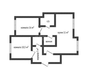 2-к квартира, вторичка, 49м2, 1/16 этаж