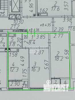 2-к квартира, вторичка, 65м2, 9/21 этаж