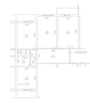 3-к квартира, вторичка, 90м2, 3/16 этаж