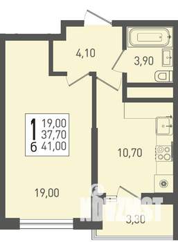 1-к квартира, вторичка, 41м2, 13/22 этаж