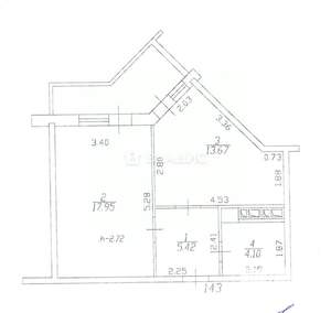 1-к квартира, вторичка, 41м2, 5/18 этаж