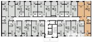2-к квартира, строящийся дом, 65м2, 20/22 этаж