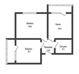 2-к квартира, вторичка, 42м2, 4/24 этаж