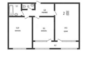 2-к квартира, вторичка, 47м2, 15/24 этаж