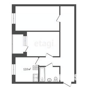 2-к квартира, вторичка, 45м2, 3/5 этаж