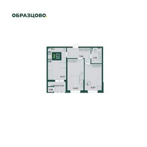 2-к квартира, вторичка, 59м2, 3/18 этаж