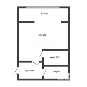 Студия квартира, вторичка, 24м2, 2/6 этаж