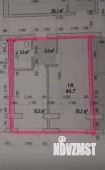 1-к квартира, вторичка, 43м2, 3/6 этаж