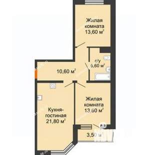 3-к квартира, вторичка, 69м2, 3/16 этаж