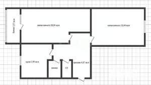 2-к квартира, вторичка, 48м2, 3/5 этаж