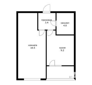 1-к квартира, вторичка, 35м2, 15/22 этаж