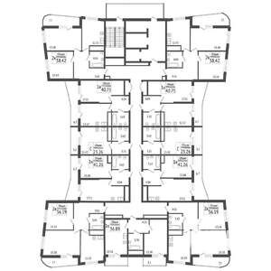 2-к квартира, вторичка, 64м2, 21/24 этаж