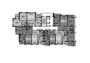 1-к квартира, вторичка, 46м2, 9/19 этаж