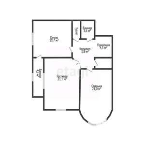 2-к квартира, вторичка, 79м2, 3/17 этаж