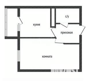 1-к квартира, вторичка, 34м2, 1/5 этаж