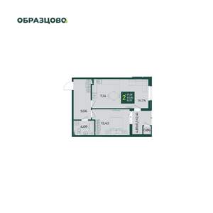 2-к квартира, вторичка, 51м2, 2/18 этаж