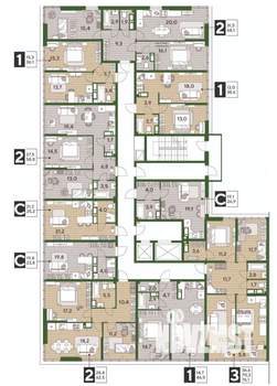 2-к квартира, вторичка, 59м2, 16/16 этаж