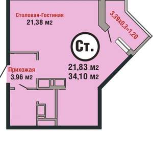 Студия квартира, вторичка, 33м2, 9/19 этаж