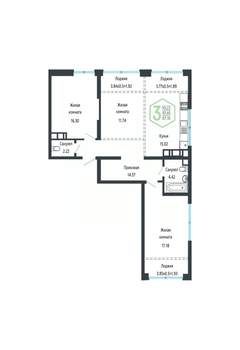 3-к квартира, вторичка, 88м2, 18/24 этаж