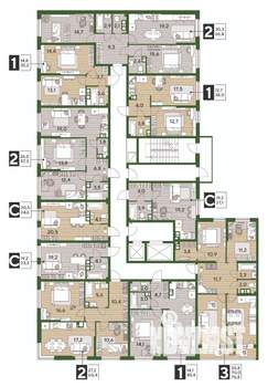 2-к квартира, вторичка, 60м2, 3/16 этаж