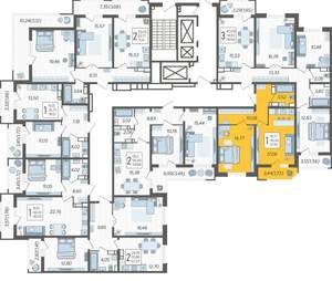 1-к квартира, вторичка, 47м2, 23/23 этаж