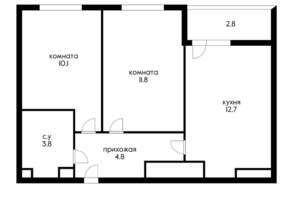 2-к квартира, вторичка, 43м2, 7/9 этаж