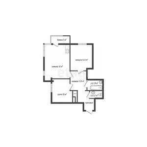 2-к квартира, вторичка, 61м2, 4/7 этаж