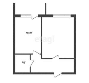 1-к квартира, вторичка, 40м2, 7/25 этаж