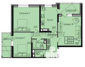 3-к квартира, вторичка, 80м2, 11/17 этаж