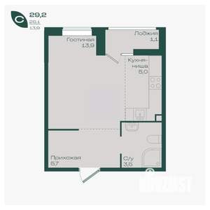 Студия квартира, вторичка, 29м2, 2/18 этаж