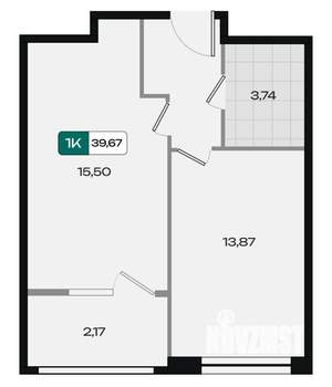1-к квартира, вторичка, 40м2, 8/9 этаж