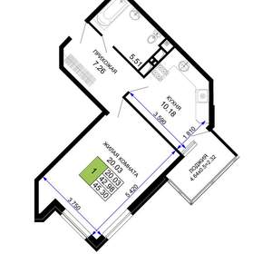1-к квартира, вторичка, 45м2, 12/12 этаж