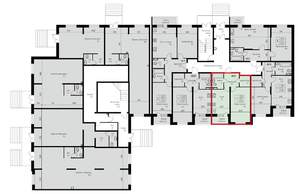 1-к квартира, строящийся дом, 41м2, 1/3 этаж