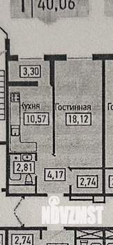 1-к квартира, вторичка, 40м2, 24/25 этаж