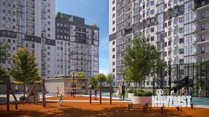 1-к квартира, строящийся дом, 40м2, 19/21 этаж