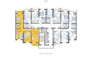 3-к квартира, строящийся дом, 79м2, 8/23 этаж