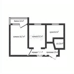2-к квартира, вторичка, 42м2, 4/5 этаж