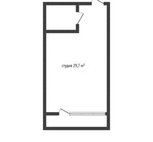 Студия квартира, вторичка, 30м2, 23/26 этаж
