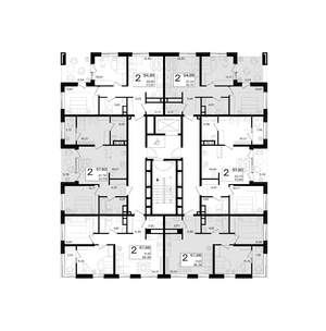 2-к квартира, вторичка, 58м2, 2/18 этаж
