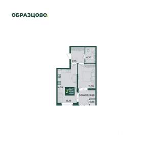2-к квартира, вторичка, 43м2, 3/18 этаж