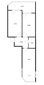 2-к квартира, вторичка, 63м2, 9/24 этаж