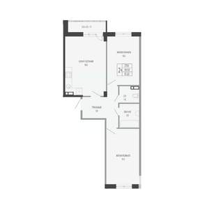 2-к квартира, вторичка, 61м2, 17/17 этаж