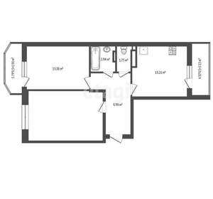 2-к квартира, вторичка, 59м2, 3/21 этаж